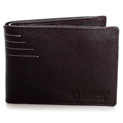 HT2128-29-30 - Ví nam Huy Hoàng viền chỉ màu da, đen, nâu