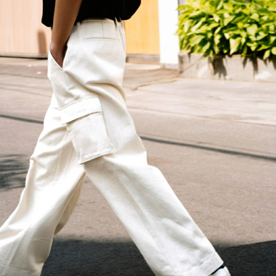 Quần Cargo ROUTINE Túi Hộp Ống Rộng Trơn Form Wide Leg - 10S24PCA003 | LASTORE MENSWEAR