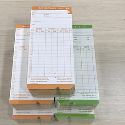 5 xấp thẻ giấy chấm công  chất lượng cao - Hàng nhập khẩu