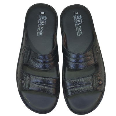 Dép Nam Quai Ngang Da Bò Thật TiTi ĐÔ Cao Cấp DNA2120d