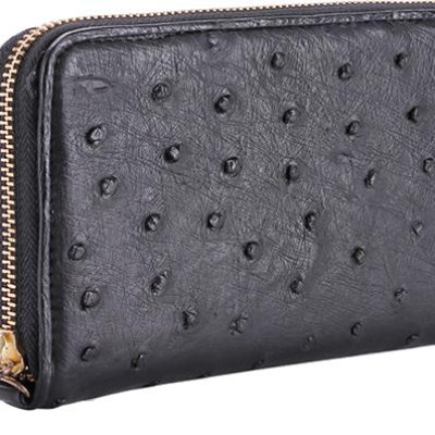 Ví Nữ Da Đà Điểu 1 Khóa Vip Huy Hoàng HT3429 (19 x 10.5 cm) - Đen