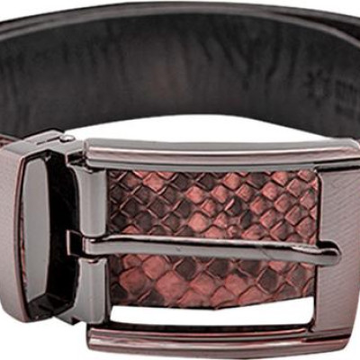 Thắt Lưng Nam Da Trăn Đầu Kim Huy Hoàng HT4309 - Nâu Hồng