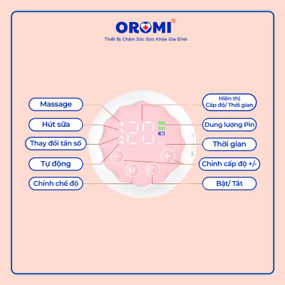 Máy Hút Sữa Điện Đơn OROMI MY-379 - Máy Hút Sữa Không Dây Rảnh Tay
