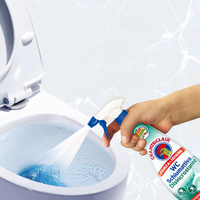 Xịt tẩy bồn cầu & Tẩy rêu nền xi măng, tẩy gạch men nhà tắm ố vàng Chanteclair WC Ý 625ml