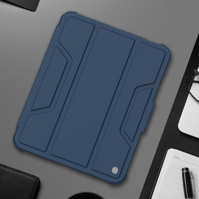[iPad Air 6 M2] Bao da cho iPad Air 6 M2 11 inch 2024, iPad Air 6 M2 13 inch 2024 hiệu Nillkin Bumper Leather cover case Pro bảo vệ Camera, chống sốc, có khe để bút cao cấp - Hàng chính hãng