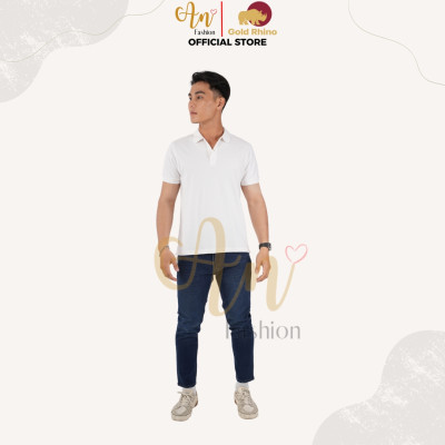 Áo Polo Nam Màu TRẮNG 100% Cotton Tự Nhiên Đơn Giản Nhưng Tinh Tế Phù Hợp 4 Mùa - Gold Rhino