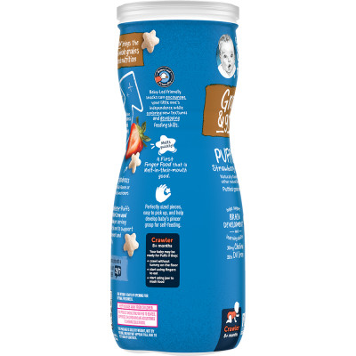 Thực Phẩm Bổ Sung Bánh Ăn Dặm Gerber Puffs vị Dâu Táo 42g dành cho trẻ trên 8 tháng tuổi