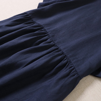 Đầm linen suông cổ tròn ngắn tay, chất đũi mềm mát thấm hút mồ hôi, thời trang phong cách Hàn Quốc Haint Boutique D81