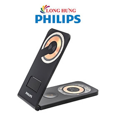 Đế sạc không dây Magnectic Wireless Philips 3 in 1 Foldable DLP9340FB/74 - Hàng chính hãng