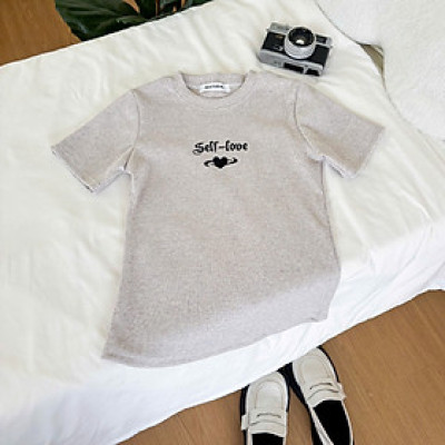 Áo thun nữ áo thun babytee chất thun gân thoáng mát Self Love Miều Est.2013