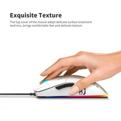 Chuột chơi game có dây Ajazz AJ390 với 7 phím có thể điều chỉnh DPI Thiết kế tiện dụng 