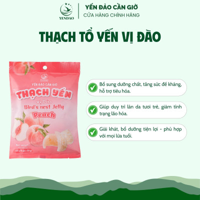 Yến Đảo - Thạch Tổ Yến Vị Đào Hương Vị Trái Cây Tươi Ngon, Dinh Dưỡng Cho Cả Gia Đình
