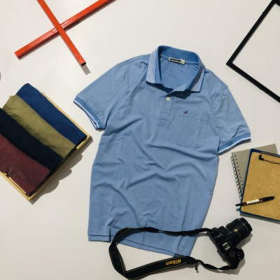 Áo thun nam trung niên cotton 100% mẫu TRƠN  có túi cao cấp 