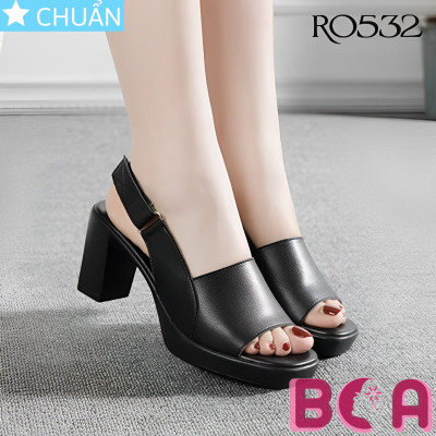 Giày cao gót nữ hở mũi phối màu 7p RO532 ROSATA tại BCASHOP thiết kế cá tính và tôn chân cực kì, thích hợp cho cô nàng công sở