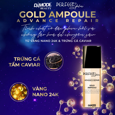 Tinh chất cô đặc phục hồi ngăn lão hóa GOLD AMPOULE DAMODE chai 15ml