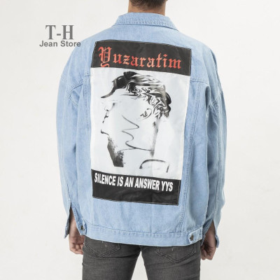 Áo khoác jean may 3 mạc nối, áo khoác bò nam phong cách hàn quốc unisex