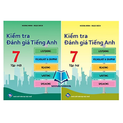 Sách - Combo Kiểm tra đánh giá tiếng anh 7 - tập 1 + 2 (KP)