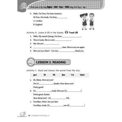 Sách - Chinh Phục 4 Kỹ Năng Tiếng Anh Nghe - Nói - Đọc - Viết Lớp 4 - Tập 1 - Minh Thắng