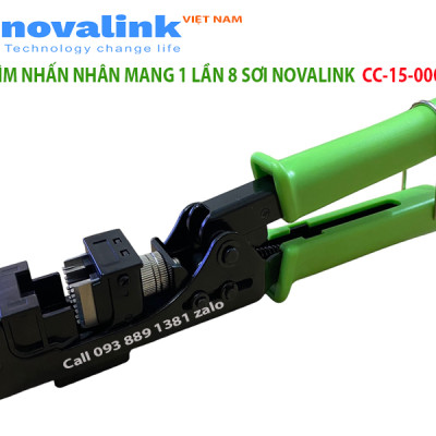 Kìm bấm nhân mạng 8 sợi (bấm 1 lần 8 sợi dây mạng) Novalink CC-15-00062 - Hàng nhập khẩu chính hãng, made in Taiwan, đủ thuế VAT, COCQ