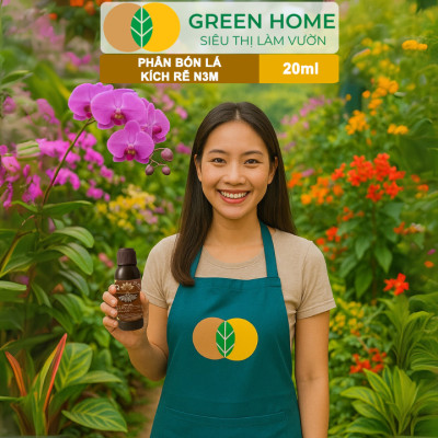 Phân Bón Lá N3M, GreenHome, Chai 20ml , Ra Rễ Cực Mạnh Dùng Chiết Cành, Ngâm Giống, Hiệu Quả Cao
