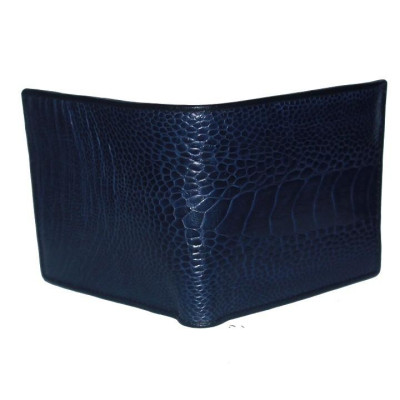 Bóp nam Huy Hoàng da đà điểu da chân màu xanh đậm HP2433