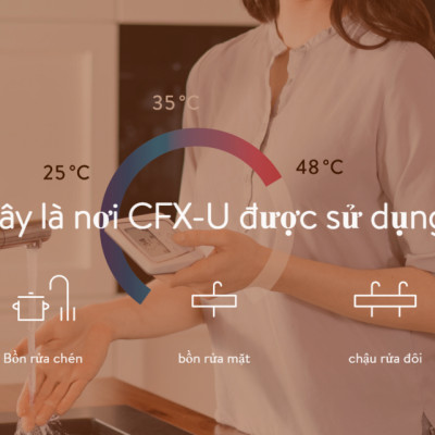 Máy nước nóng tức thì E-compact CFX-U, Chống giật, Điều khiển thông minh - Hàng chính hãng