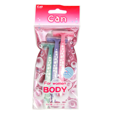 Dao Cạo Lông Cơ Thể Nữ Kai Can Body (Gói 3 Chiếc)