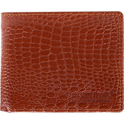 Ví Nam Vân Cá Sấu Huy Hoàng HT2112 (12.5 x 10 cm) - Nâu