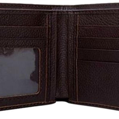 Ví Nam Da Bò Cao Cấp Huy Hoàng HT2115 (12.5 x 10 cm) - Nâu