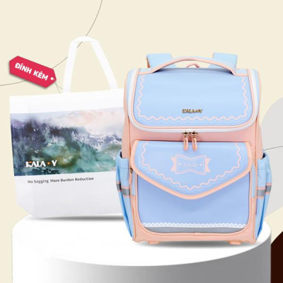 Ba Lô Chống Gù - Kala Y TC2587_BT.0039 - Màu Xanh Da Trời - Tặng Kèm Túi Vải