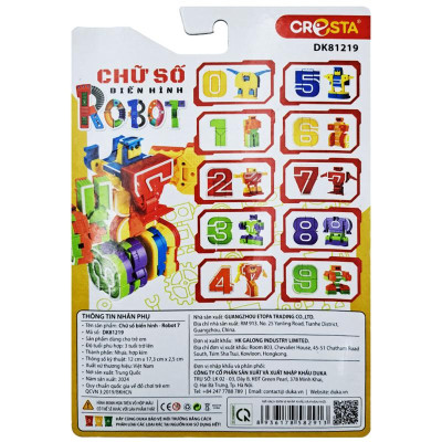 Đồ Chơi Lắp Ráp Biến Hình Robot Chữ Số 7 - Cresta DK81219