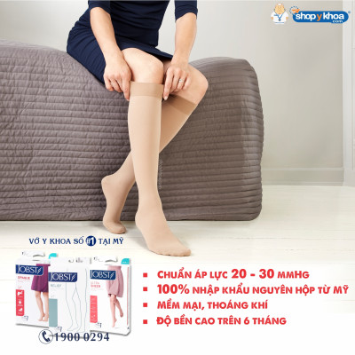 Vớ y khoa gối JOBST UltraSheer - Siêu Mỏng hỗ trợ điều trị giãn tĩnh mạch chân