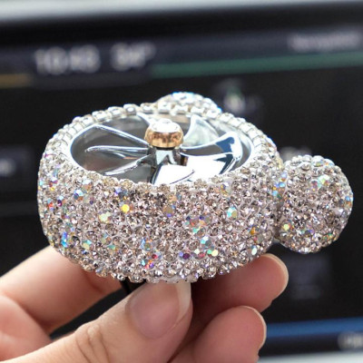 Quạt Sáp Thơm Kẹp Cửa Gió Điều Hòa Đính Đá cho xe hơi