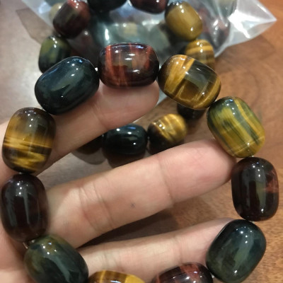 VÒNG ĐÁ MẮT HỔ LU THỐNG ĐẸP NAM 13MM