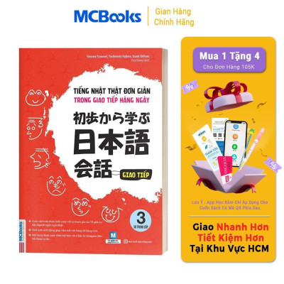 Sách - Tiếng Nhật Thật Đơn Giản Trong Giao Tiếp Hằng Ngày - Sơ Trung Cấp 3 - MCBooks