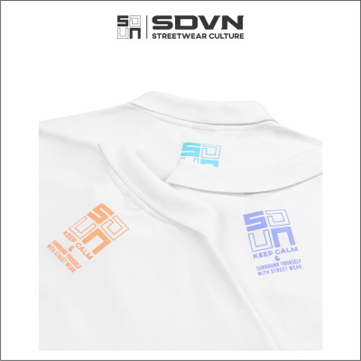 Áo Thun POLO Unisex Form Rộng - Brand Chính Hãng SDVN - CLOUD