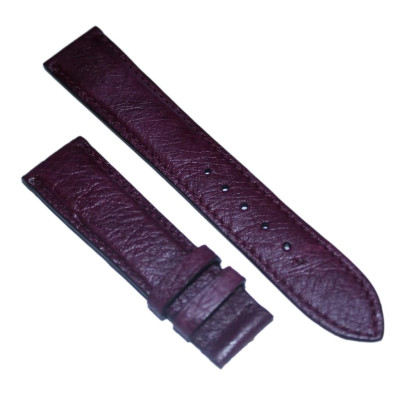 HT8439 - Dây đồng hồ Huy Hoàng da đà điểu da bụng size 16, 18, 20 màu tím