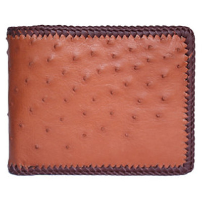 Ví nam da đà điểu da bụng đan viền nhiều màu HJ92439-40-41-42-63 