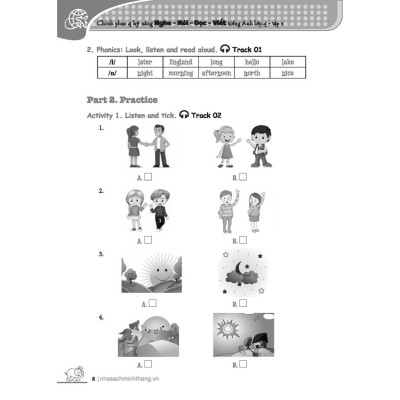 Sách - Chinh Phục 4 Kỹ Năng Tiếng Anh Nghe - Nói - Đọc - Viết Lớp 4 - Tập 1 - Minh Thắng