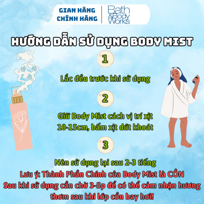 Body Mist Bath And Body Works Nam Nữ Chính Hãng Cucumber Melon, Xịt Thơm Body Toàn Thân Hương Nước Hoa 236ml