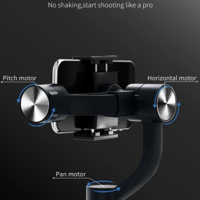 Gậy chống rung Wiwu 3-Axis Stabilized Gimbal S5B cho điện thoại thông minh dưới 6 inch, hỗ trợ chụp toàn cảnh 180 độ/ 330 độ - Hàng chính hãng