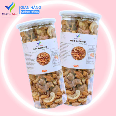 Hạt điều rang muối nguyên lụa Viettin Mart 500G (khoảng 450-500 hạt/1KG) Hạt Nhỏ