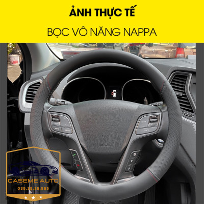 Bọc vô lăng ô tô da Nappa cao cấp sang trọng thoáng khí cầm chắc tay thiết kế phù hợp với các loại xe - Hàng Nhập Khẩu