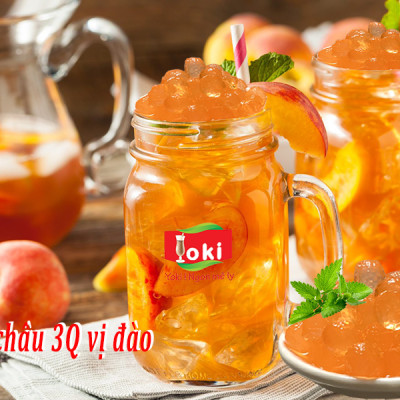 Combo Trân châu 3Q hương xoài Yoki và Trân châu 3Q hương đào Yoki