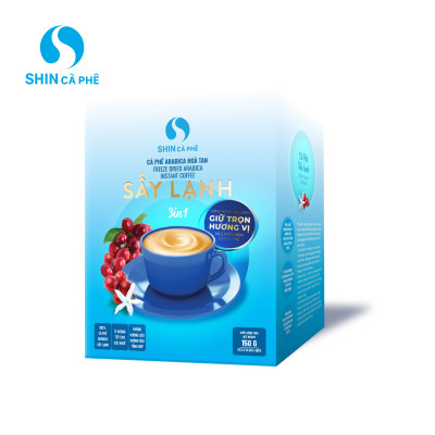 Cà phê hòa tan Arabica sấy lạnh 3 in 1 - SHIN Cà Phê - Hộp 10 gói