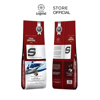Combo 2 Bịch Cà Phê Trung Nguyên Legend Chữ S Chinh Phục - Bịch 500gr - Cà Phê Rang Xay Pha Phin Đậm Đà, Nguyên Chất, Mạnh Mẽ