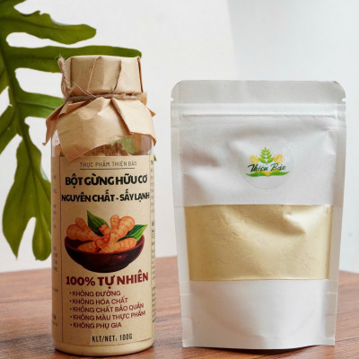 Bột gừng nguyên chất, sấy lạnh, không đường, độ mịn tuyệt đối tan trong nước - Dùng pha trà tuyệt hảo, nấu ăn, làm đẹp, làm bánh