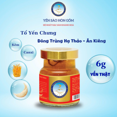 [Hộp 1 Hũ] Tổ Yến Chưng Đông Trùng Hạ Thảo (Ăn Kiêng) - Yến Sào Hòn Gốm Khánh Hoà - HGK NEST