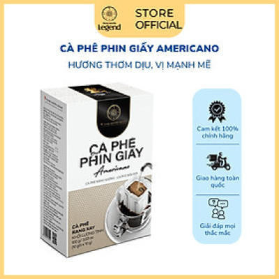 Combo 2 Hộp Cà Phê Phin Giấy Trung Nguyên Legend Americano – Hộp 10 gói - Vị Thanh Nhẹ, Hậu Vị Ngọt