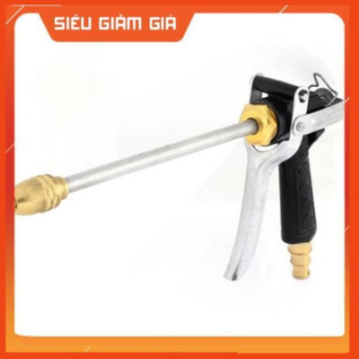 Bộ dây vòi xịt nước rửa xe, tưới cây . tăng áp 3 lần, loại 3m, 5m 206318Gđầu đồng, cút, nối đen, d.vàng